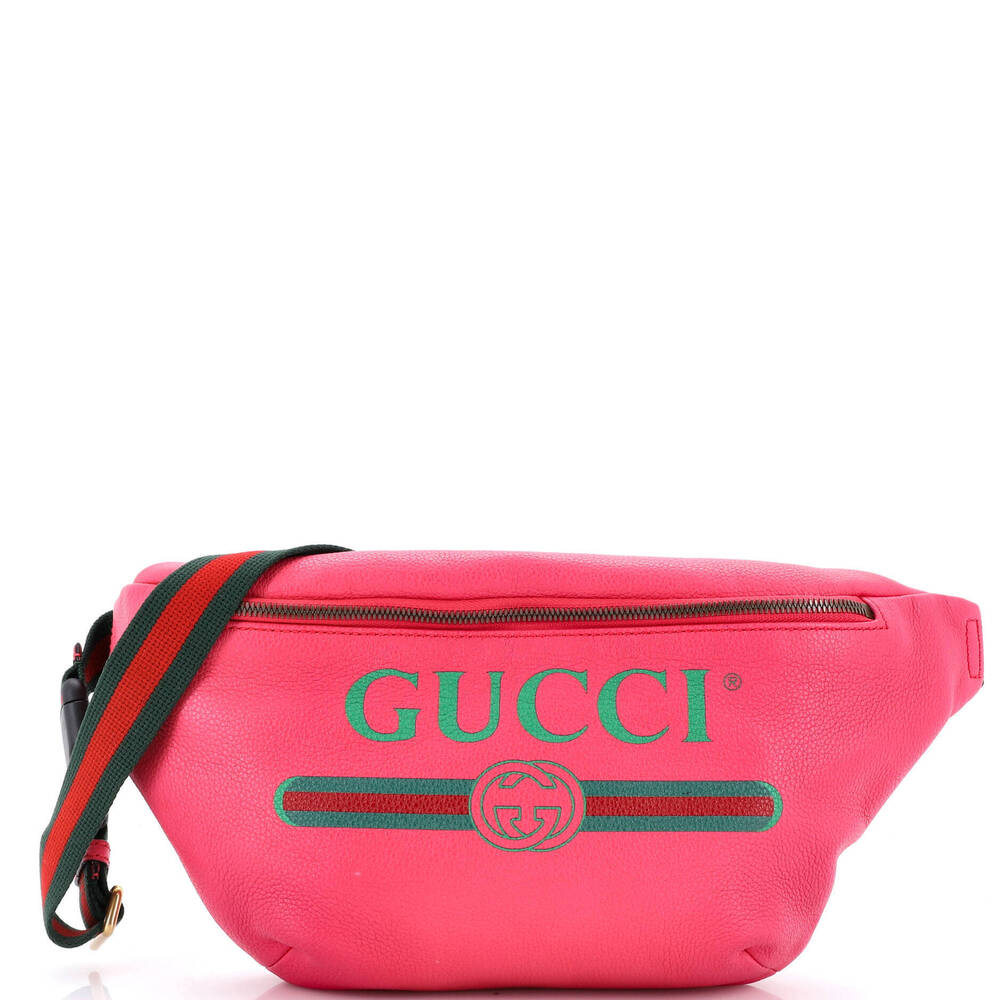 Gucci Medium Logo Belt Bag Printed Leather